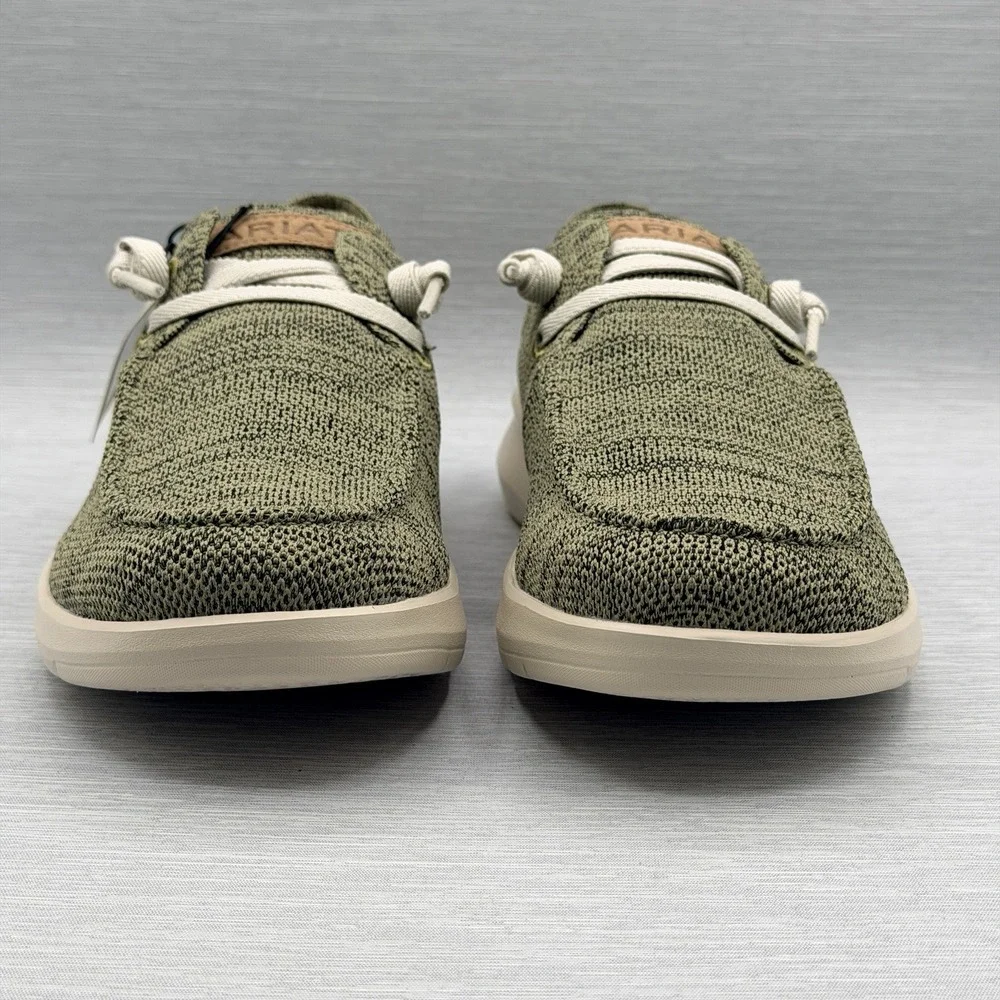 Ariat Hilo Men's 7.5 Slip On Shoes Olive Knit Casual Loafers 10040309